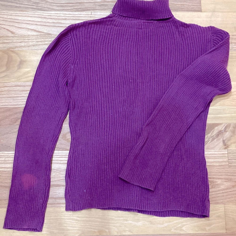 Sonoma Plum Pullover Turtleneck Sweater Size M, Cotton/Polyester.  Comfortable